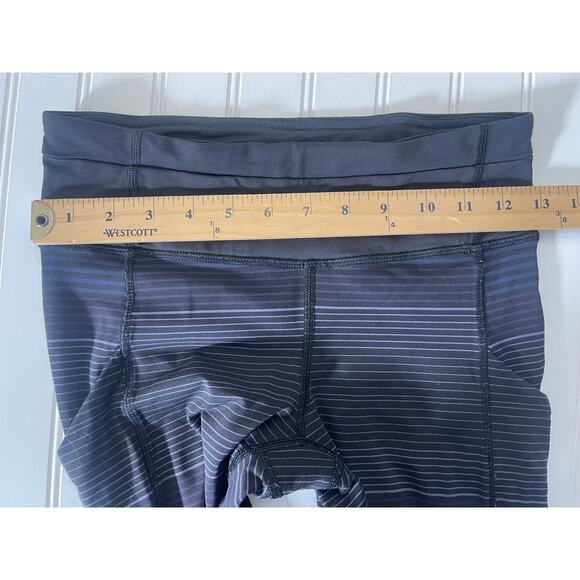 EUC Lululemon Speed Tight II Leggings OM Stripe Print Activewear - Size Womens 4 - Picture 5 of 10